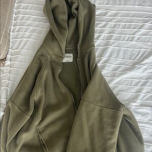 Abercrombie & Fitch Khaki Fleece-Lined Jacket